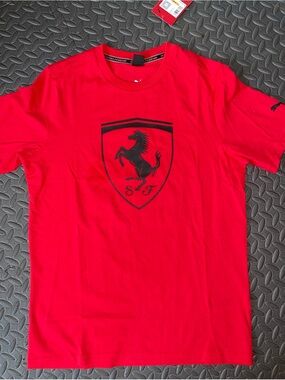 Puma x Ferrari Red Men's Crew Neck T-Shirt